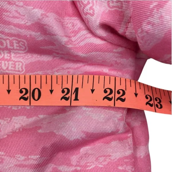 ASSHOLES LIVE FOREVER Tiger Camo Embroidery Puffer Jacket Sz M Pink Rare City - Image 12