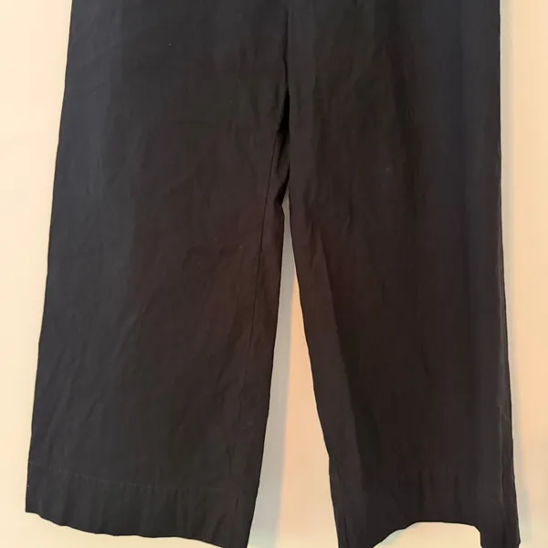Maeve Anthropologie The Colette Wide Leg Crop Pants Black High Rise Womens Sz 32 - Image 2