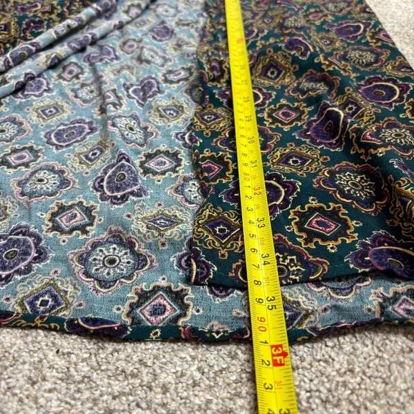 Melrose Studio Maxi Skirt Vintage Side Button Closure Size 12 Paisley Geometric - Image 8