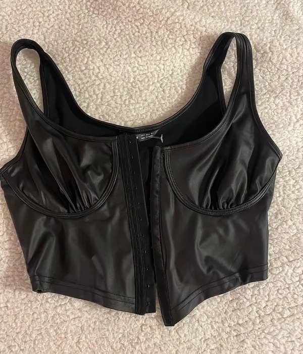 Corset Crop Top Black - Image 2