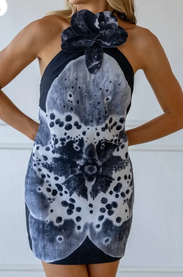 Luxxel Black Orchid Mini Dress - Image 2