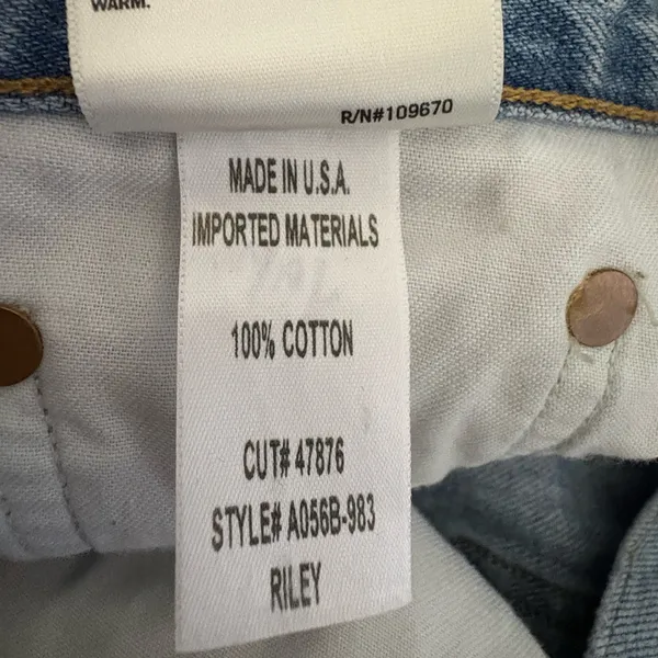 Agolde Riley High Rise Button Fly Straight Crop Size 28‎ - Image 10