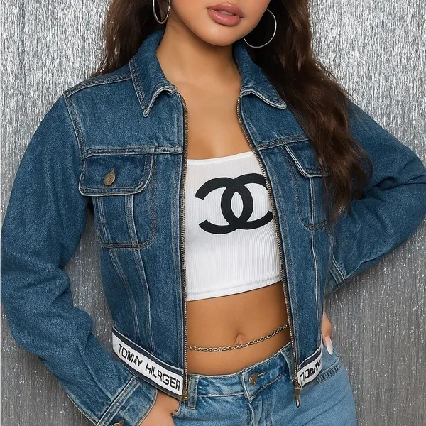 Vintage Tommy Hilfiger Denim Jean Jacket Women’s - Image 8