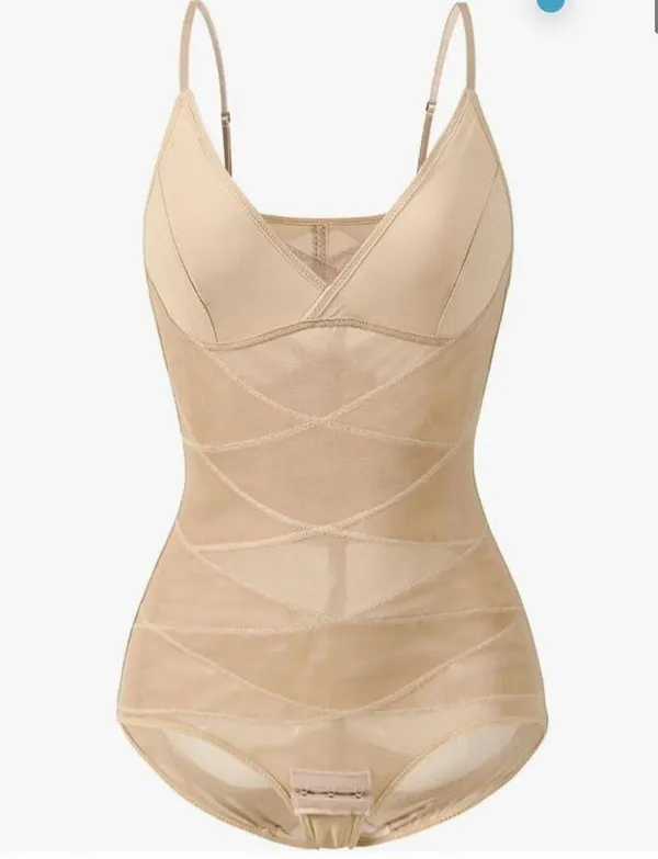 NEW Shapewear Bodysuits Tummy Control U Neck Short Trainer 2X - Image 3