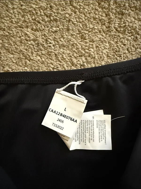 Cupshe Black Chasing Sunshine Shirred Tummy Control Bikini Bottoms Size L - Image 3