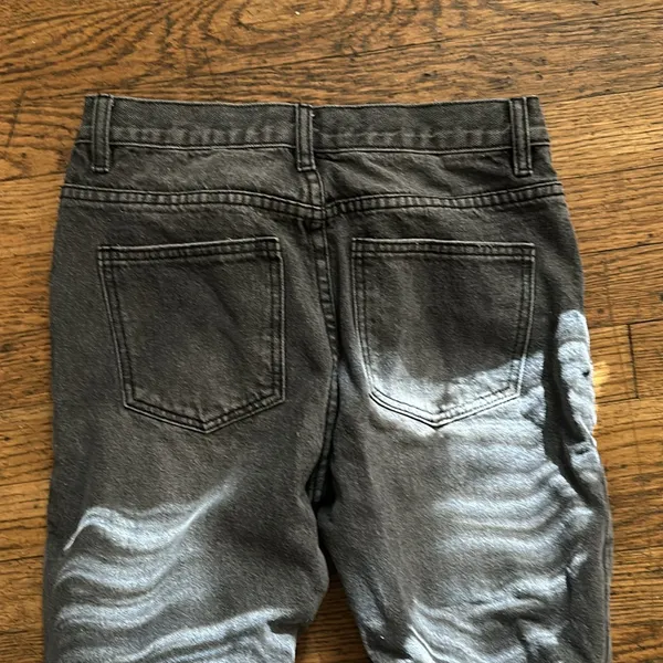 Black Ripped Jeans Size 24 - Image 4