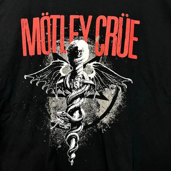 Motley Crue Dr Feel Good Album Cover Art Heavy Metal Tee L - Image 3