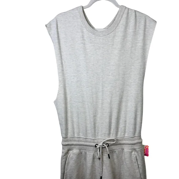 NEW Free People Movement Oatmeal Heather Throw and Go Onesie Jumpsuit XS - Image 6