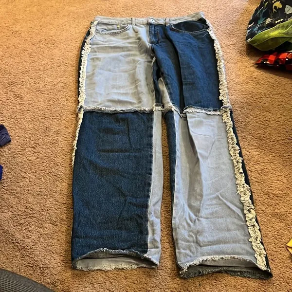 Urban outfitters ragged mom patchwork jeans 32‎ - Image 6