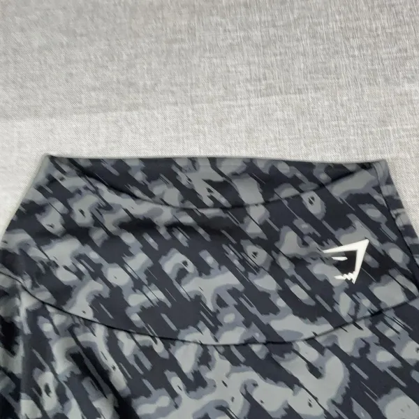 Gymshark Leggings Womens Small Black Camo Ankle Skinny Yoga Running Gym Pants - Image 7