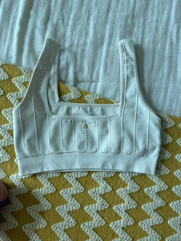 Spiritual Gangster Cream Two Piece Ribbed Active Set - Image 7