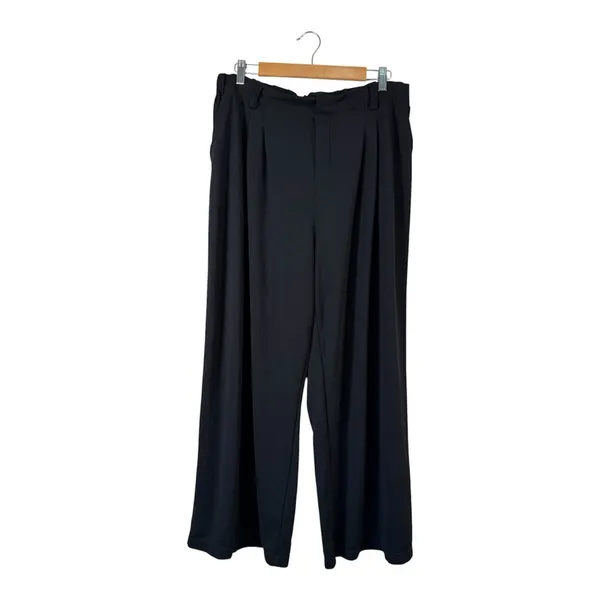 Halara Black Wide Leg Trouser Dress Pants Womens XL Classic Preppy Comfortable - Image 2