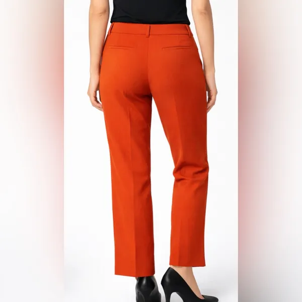 ZARA Orange Dress Pants Women’s Size M Straight Leg(A282)✨ - Image 3