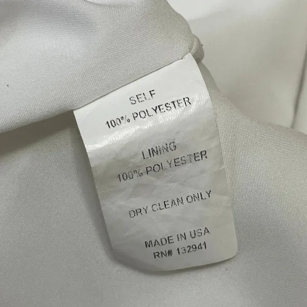 Amanda Uprichard White Notch Collar Long Sleeve Button Blazer Coat Jacket Size M - Image 5