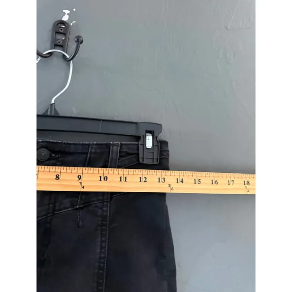 We The Free People Black Wide Leg High‎ Rise Boho Jeans Size 26 Frayed Hem - Image 5