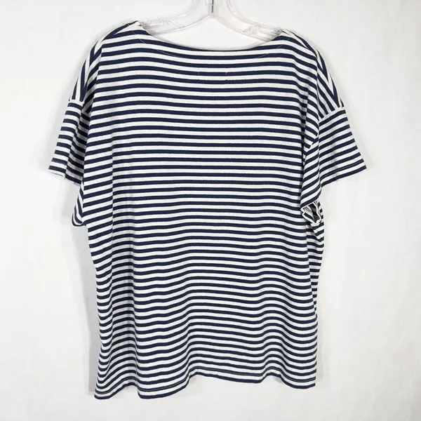 Madewell XL Top Organic Cotton Lyndale Oversized Tee Classic‎ Indigo Blue 1298 - Image 4