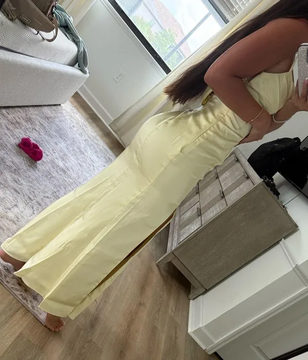 Azazie lemon dress bridesmaid - Image 2