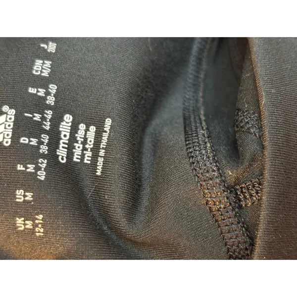 Adidas Portland Timbers Climalite Mid-Rise Cropped Leggings Black Womens Medium - Image 6