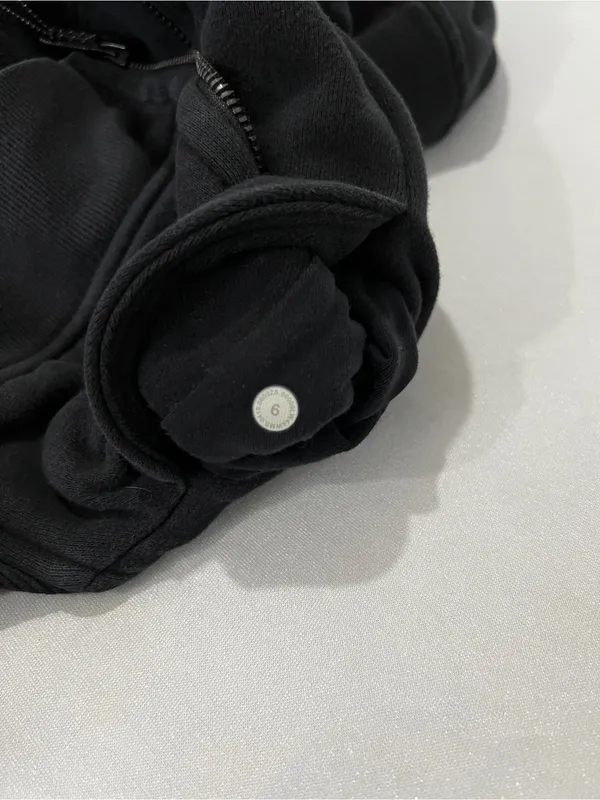 Lululemon Scuba Hoodie Cotton Fleece Black Size 6 Long Sleeve Comfy Long Sleeve - Image 13