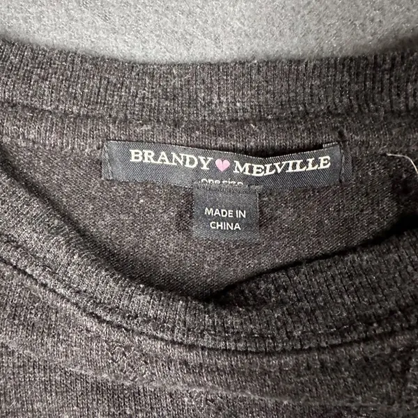 Brandy Melville Womens One Size‎ Gray Long Sleeve Crew Neck Pullover Sweater - Image 5