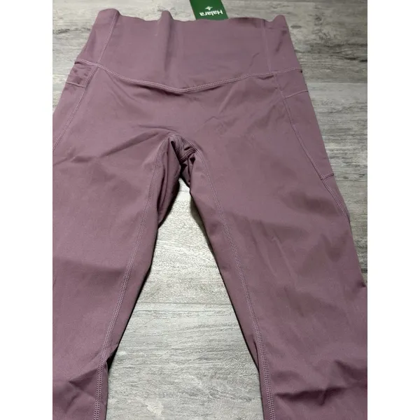 Halara High Rise Tapered Capri Quick Dry Pants Mauve Size S A4-0007 - Image 3