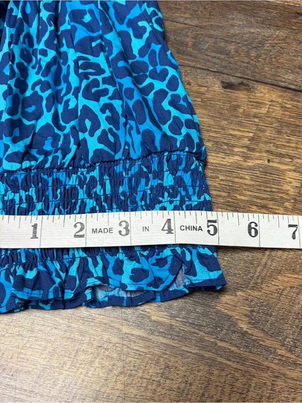 Lilly Pulitzer Beatrix Off-the Shoulder Top Women’s XL Oyster Bay Navy Leopard - Image 7