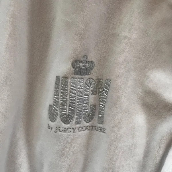 Y2K Vibes! Juicy Couture Velour hooded Jumpsuit - Cream - Image 4