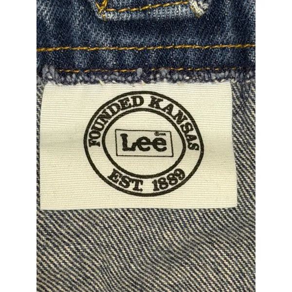 Vintage Lee Denim Overalls Medium Wash Button Front Made in USA‎ Size 7 76401-07 - Image 4