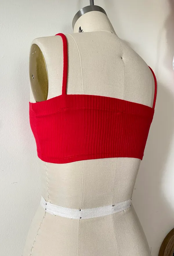 Emma & Sam Red Tiny Spaghetti Strap Top - Image 4