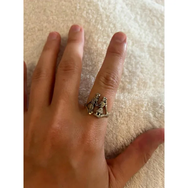 ring band sterling silver 925 beautiful unique size 7 1/2 - Image 2