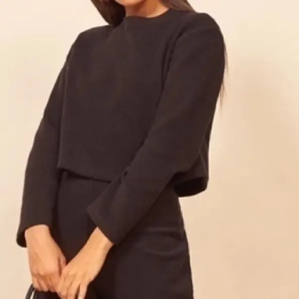 NWT Reformation Cropped Ribbed Pullover Top - Image 2