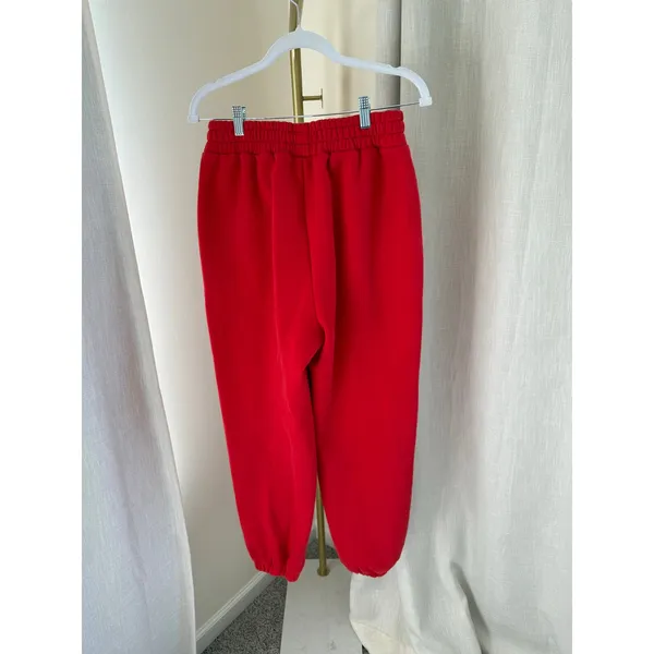 Comfrt Good Days Ahead Sweatpants Unisex Large Red Elastic Waist Slash Pocket - Image 2