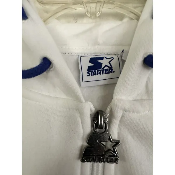 Los Angeles Dodgers Starter Women's Scrimmage Full-Zip Hoodie - White - Image 10