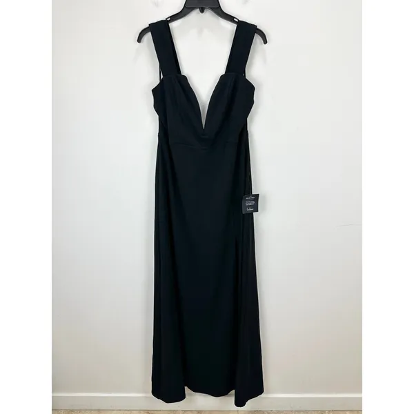 Lulus Daring Elegance Black Sleeveless Mermaid Maxi Dress Formal Evening XL NWT - Image 5