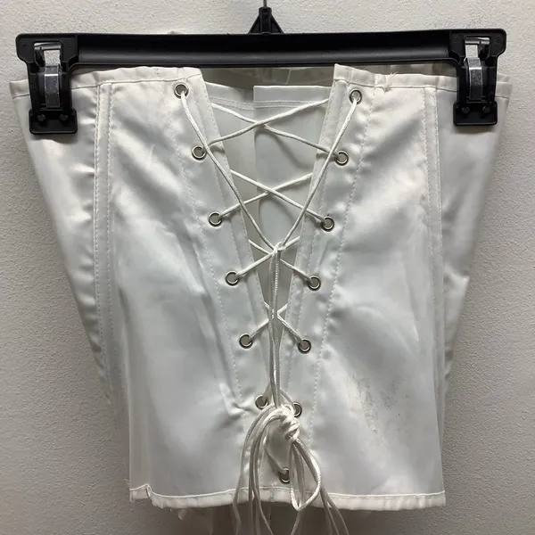 Vintage White Size Small Corset Top. Has a Sticker Marking On Back - Image 3