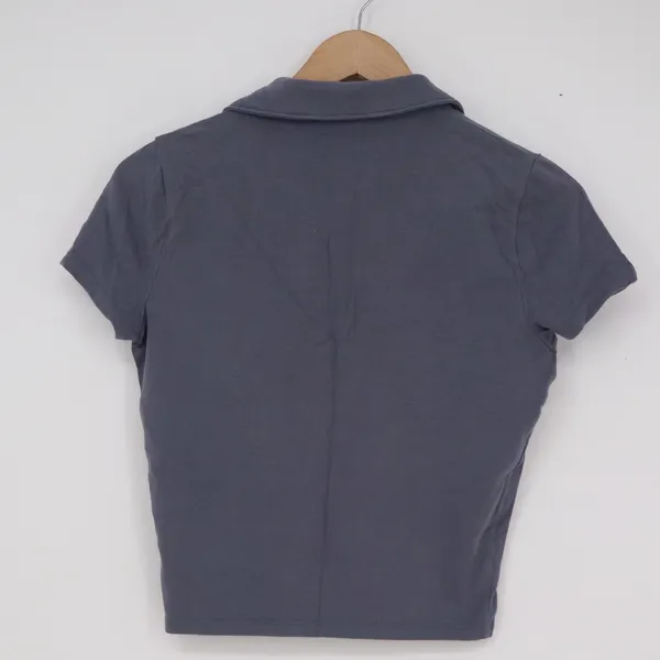 Hollister Must-Have Collection Womens Medium Short Sleeve Polo Shirt Cropped - Image 4