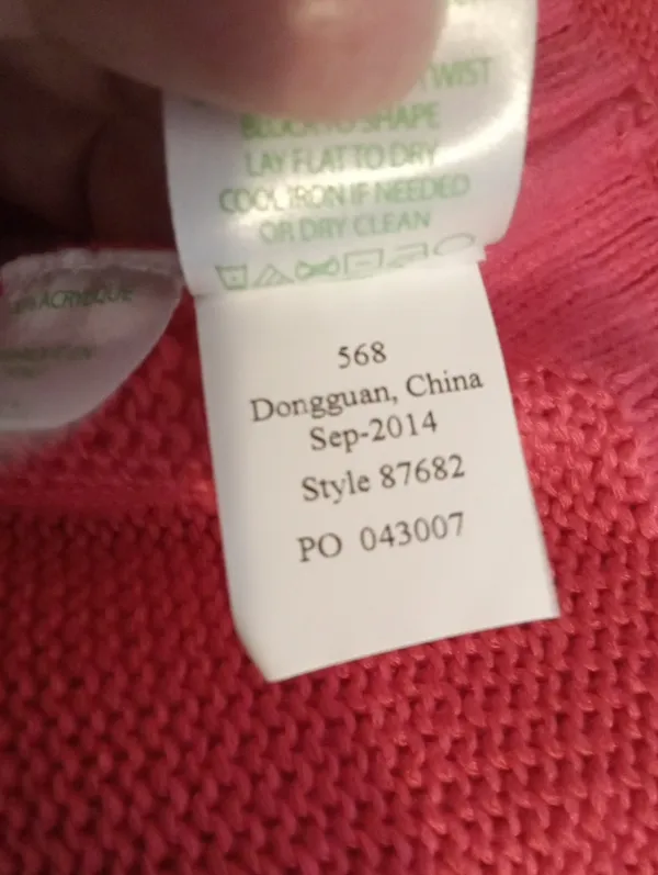 Lilly Pulitzer Bright Pink Cable Knit Crewneck Sweater Seana Pullover Womens L - Image 6