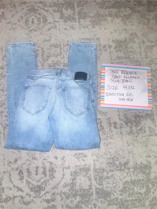 True Religion Geno Relaxed Slim Jeans Size 29x32 EUC like new, used once - Image 2