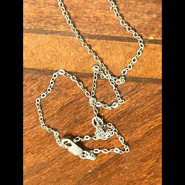 Necklace 925 sterling silver 1.41g g41 18.5 inch - Image 5