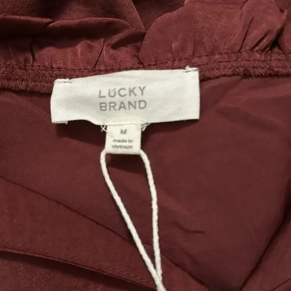 Lucky Brand‎ Burgundy with smoked waist Women’s Dress - Image 4