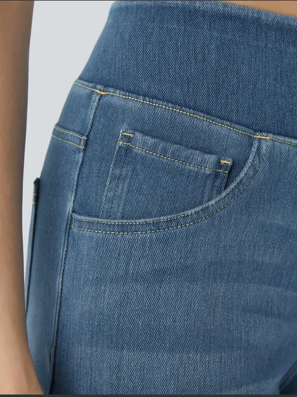 Halara Flex™ High Waisted Pockets Baggy Wide Leg Washed Casual Jeans,Mayan Blue - Image 5