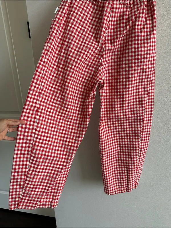 Le Bon Shoppe Arc Pants, Red Gingham Medium - Image 7