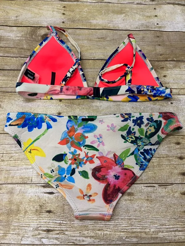 triangl swimwear Multicolor neoprene Floral Bikini size Small - Image 2