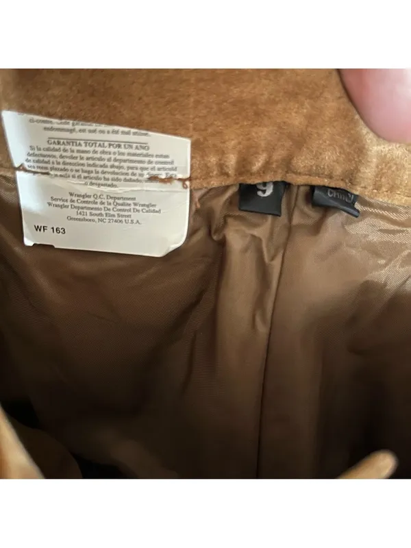 Vintage Wrangler Leather Pants Caramel Brown Jeans Slacks Cottagecore Western - Image 9