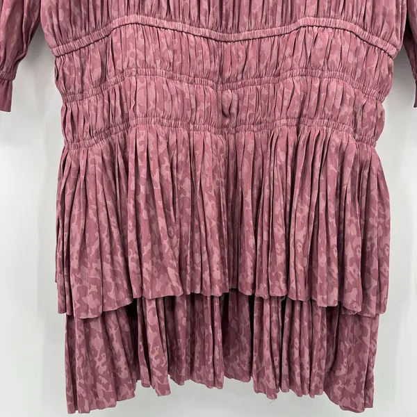 Current Air Anthropologie Aurelie Pleated Smocked‎ Waist Mini Dress Size Medium - Image 8