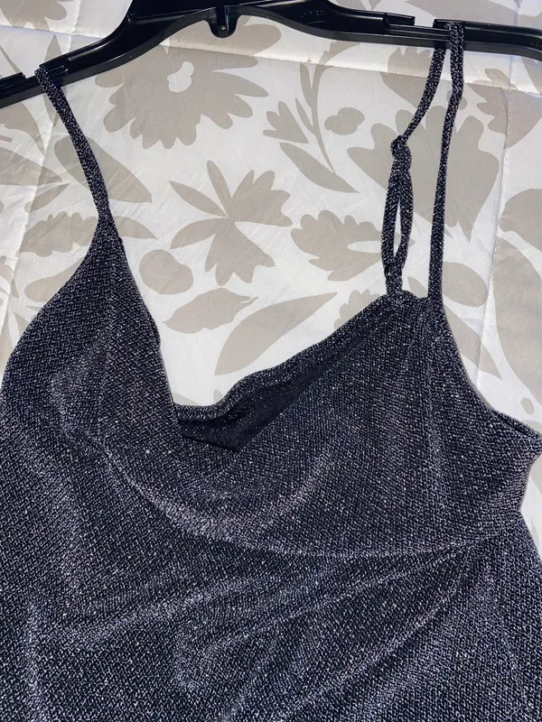 SheIn Sparkly Black Dress - Image 2