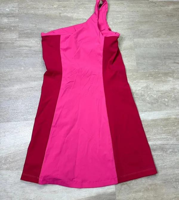Outdoor Voices One Shoulder Dress in 2 tone Pink Size Small - Image 7