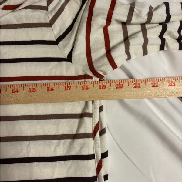 Market & Spruce Striped Hoodie Pullover Rayon Stretch Size - Image 4