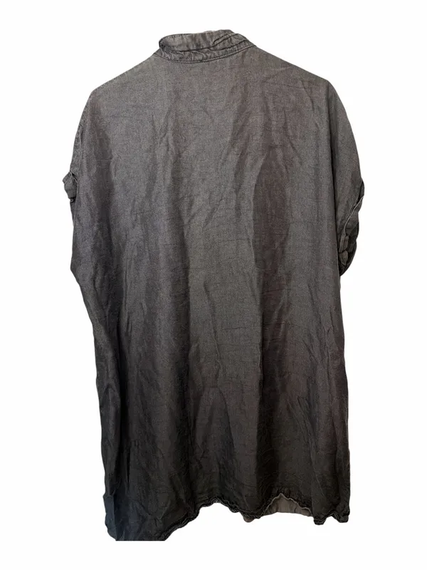 Zilcremo Black Denim Short Sleeve Shirt Dress - Image 2