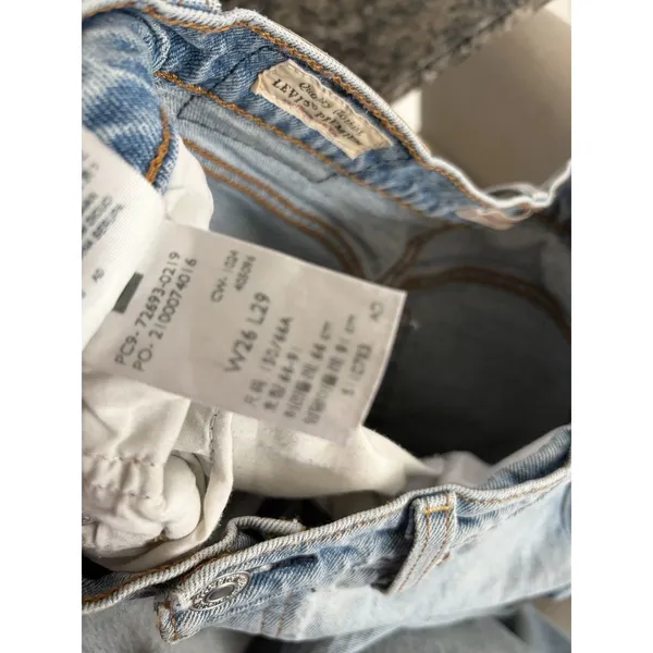 Levis Ribcage Straight Ankle Jeans Blue High Rise Button Fly Womens W26 L29 - Image 4